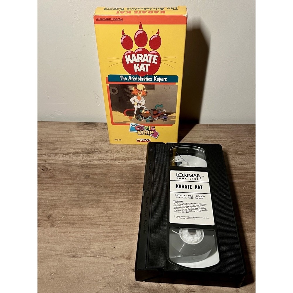 Karate Kat VHS Tape 1980s Vintage Rare Cult Cartoon Obscure Nostalgia